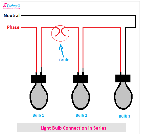 Light Bulb Connection in Series, series bulb connection