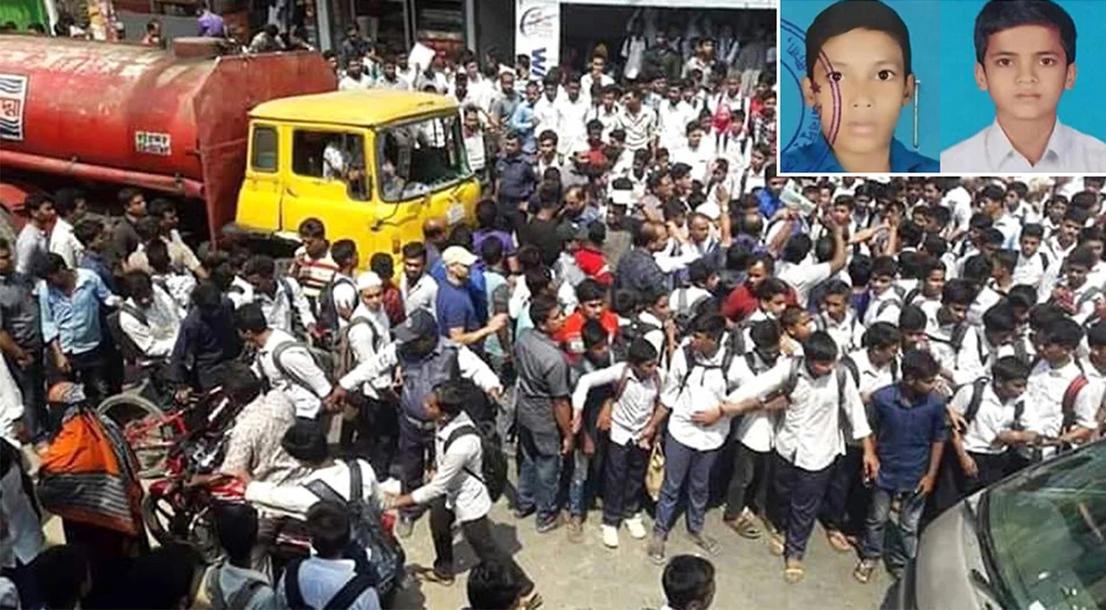 পটিয়ায় তেলবাহী ট্রাকের ধাক্কায় স্কুল ছাত্র আহত; দাবি মেনে নেয়ার আশ্বাসে অবরোধ প্রত্যাহার; পটিয়া; চট্টগ্রাম; স্কুল ছাত্র; সড়ক দূর্ঘটনা; পটিয়া সদর; রাহাত আলী; চট্টগ্রাম-কক্সবাজার; Patiya; Chittagong; Chattogram; Coxsbazar; Road; Highway