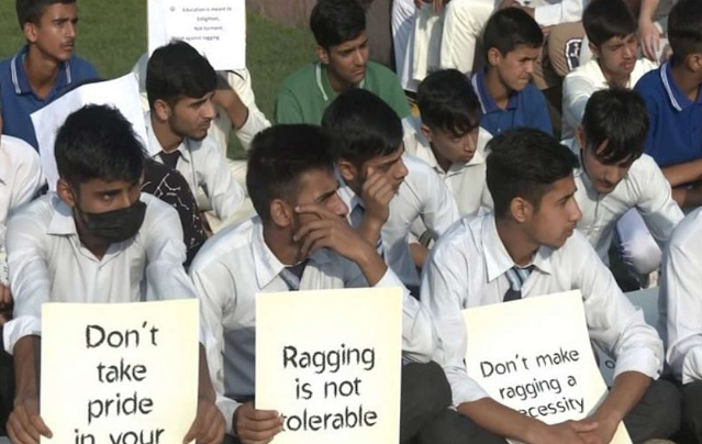 Jammu Kashmir students march against drugs and ragging