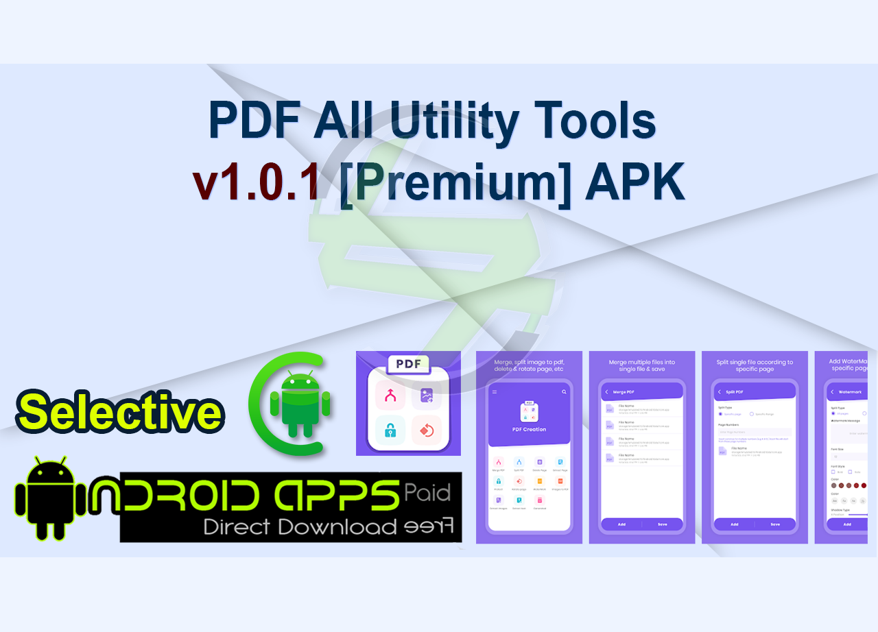 PDF All Utility Tools v1.0.1 [Premium] APK