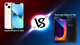 compare apple iphone 13 mini vs samsung j7 nxt