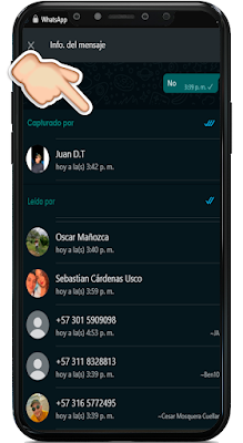 como saber si tomó captura a chat de WhatsApp