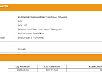 Jawatan Kosong di Jabatan Pendidikan Islam Negeri Terengganu 2022 - Pegawai Perkhidmatan Pendidikan DG41