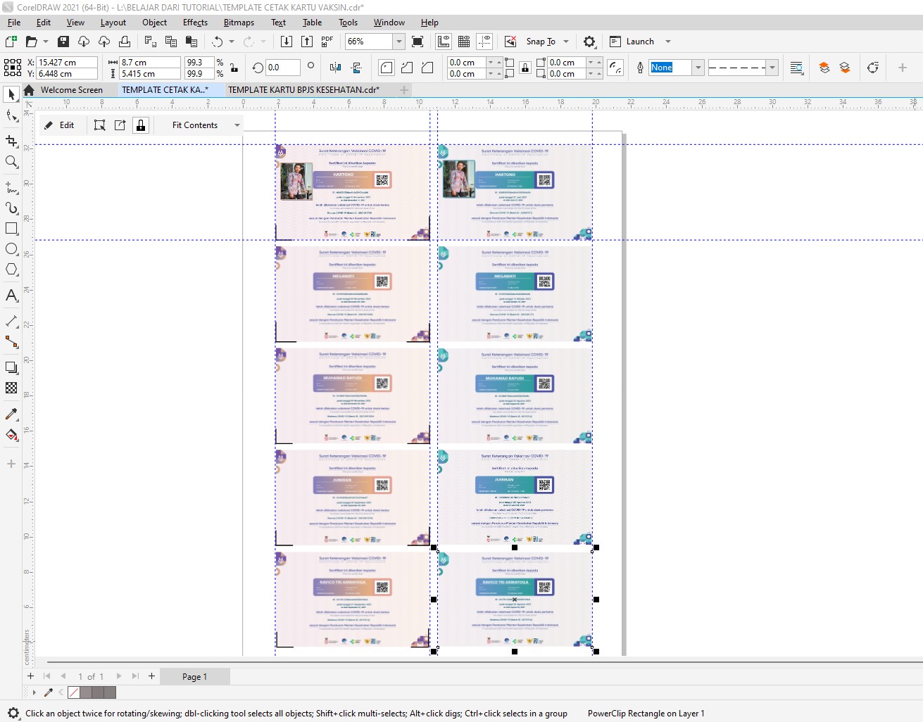 Cara Cetak Kartu Vaksin dengan CorelDraw