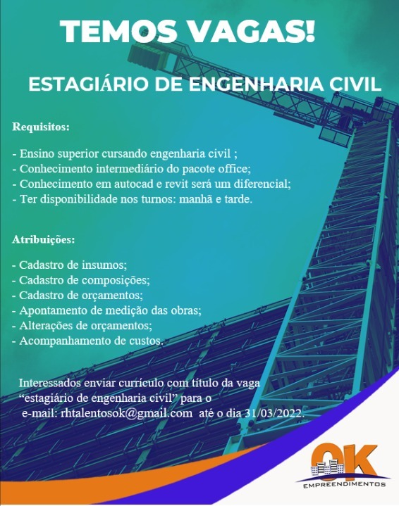 ESTÁGIO DE ENGENHARIA CIVIL