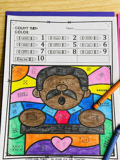 MLK Jr. Color by Number Worksheets
