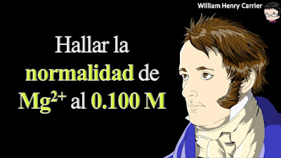 Calcular la normalidad de 1.00 ml de Mg(2+) al 0.100 molar.