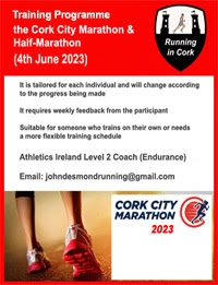 Training Programme for the 2023 Cork City Marathon & Half-Marathon