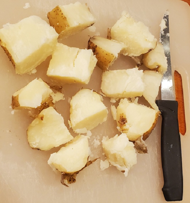 boiled cubed potatoes