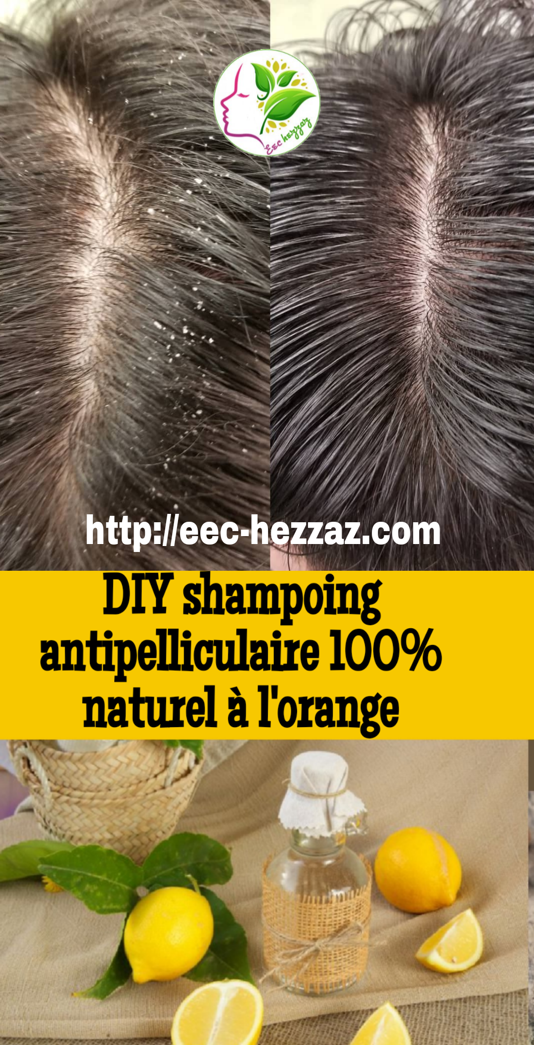 DIY shampoing antipelliculaire 100% naturel à l'orange
