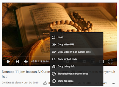 Cara Membuat Link Waktu Youtube yang Bisa di Share