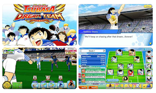 Screenshots of the Captain Tsubasa Dream team apk for Android.