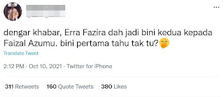 Erra fazira kahwin menteri