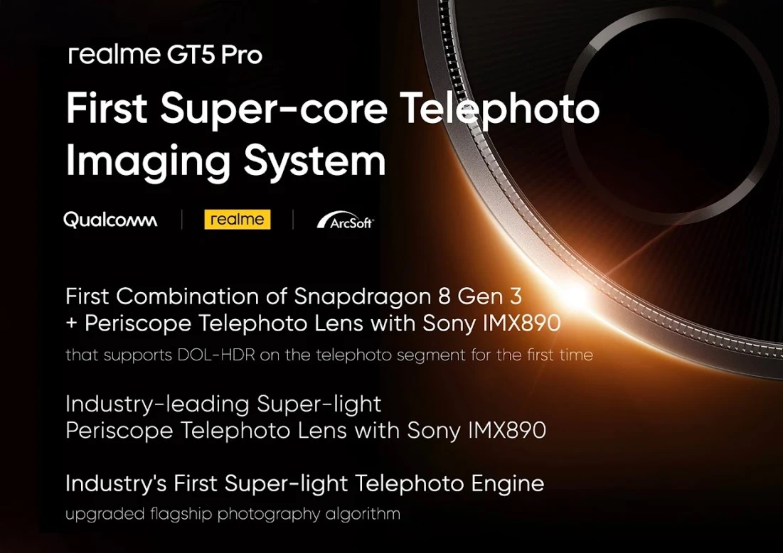 Realme GT 5 Pro Bakal Ditenagai Snapdragon 8 Gen 3 dan Kamera Telefoto Canggih