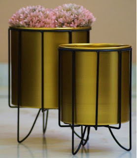 ASCENT GOLD METALLIC PLANTERS