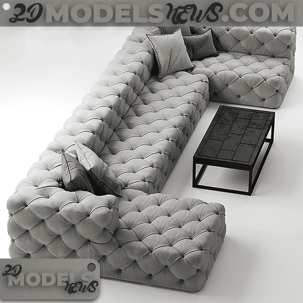 RH Soho Tufted Sofa Model 3