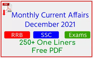 Monthly Current Affairs December 2021