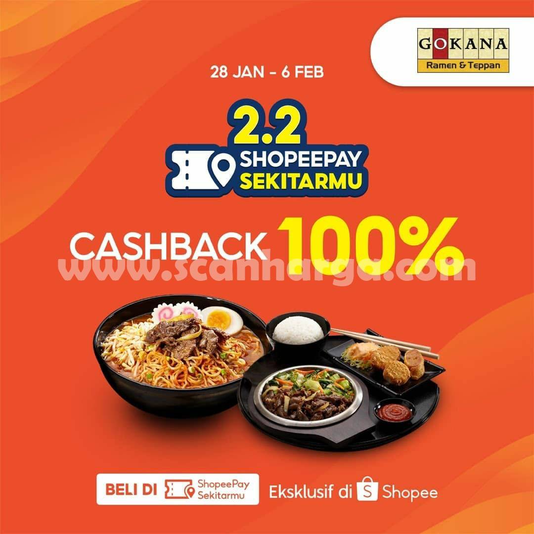 Promo GOKANA SHOPEEPAY 2.2 – VOUCHER CASHBACK DEALS 100%