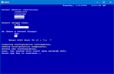 Tampilan Setelan Menu "Set default configuration" Selesai