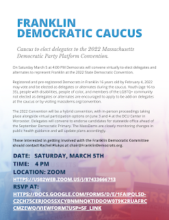 Franklin Democrats to caucus virtually on March 5, 2022