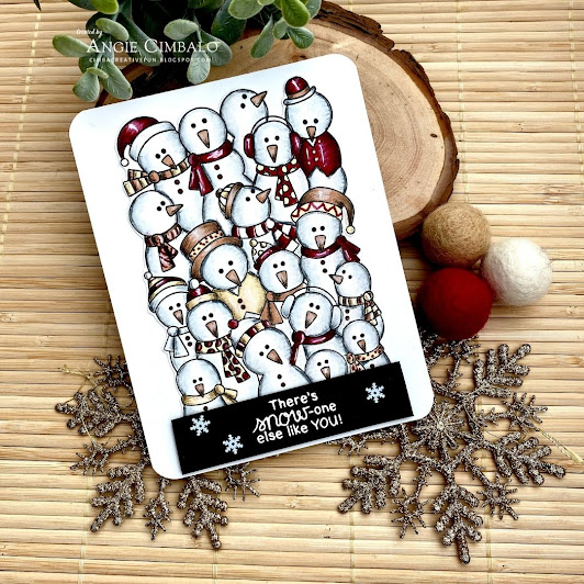 There's snow-one else like you by Angie features Frozen Fellowship by Newton's Nook Designs; #inkypaws, #newtonsnook, #wintercards, #snowmancards, #cardmaking