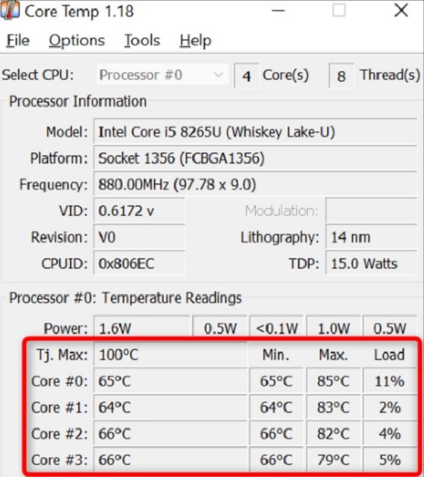 درجة حرارة وحدة المعالجة المركزية في نظام التشغيل Windows 11