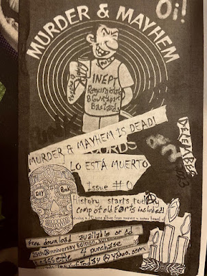 Murder & Mayhem Is Dead Punk Zine