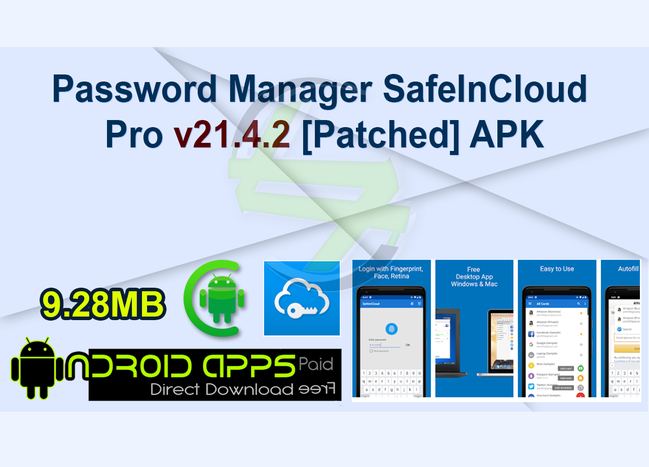 Password Manager SafeInCloud Pro v21.4.3 [Patched] APK