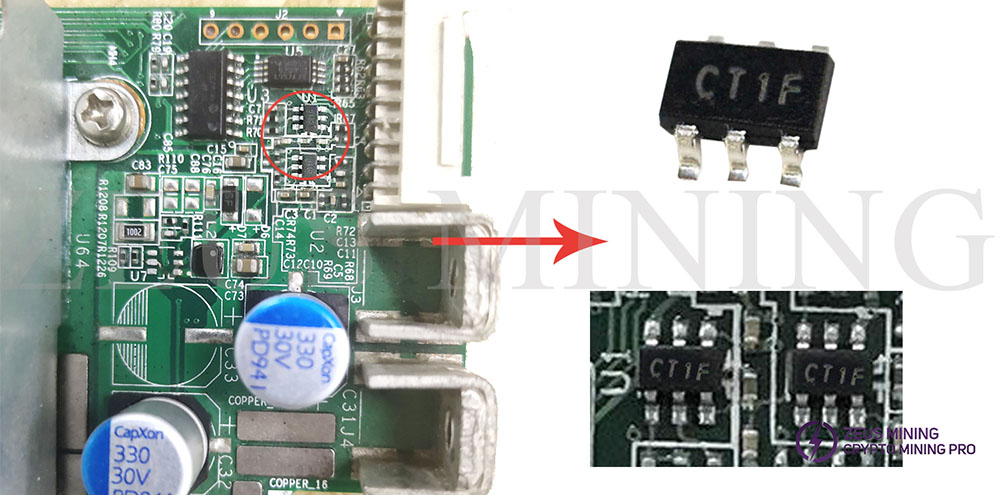 transceiver chip location