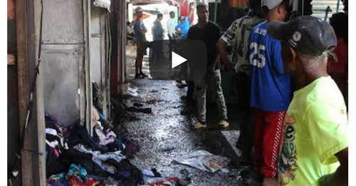 Incendio destruye negocios en el mercado público de San Juan