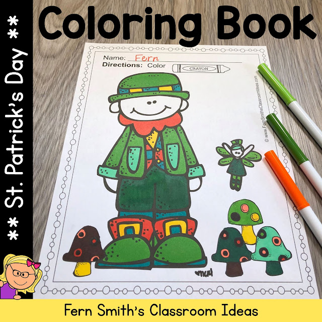 Click Here to Download the Newly Updated St. Patrick's Day Coloring Book Pages and St. Patrick's Day Craftivity!