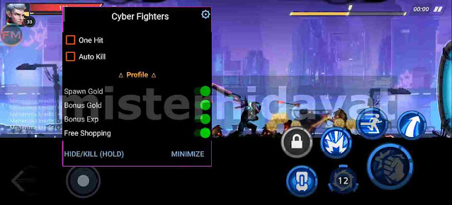 Apk Mod Menu Cyber Fighters Terbaru| Unlimited Gold, One Hit, Auto Kill