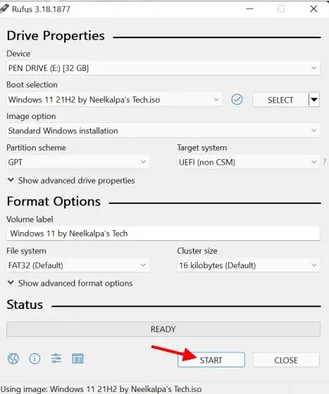 حرق ISO على مفتاح فلاشة USB