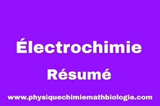 Résumé électrochimie SMC5 PDF