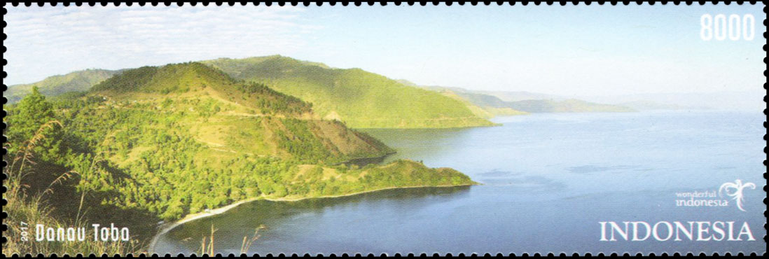 Indonesian Postage Stamp I-819 Tourism Destinations of Indonesia, Lake Toba - 8000 rupiah 2017