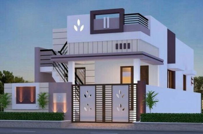 simple house front elevation designs for a single floor