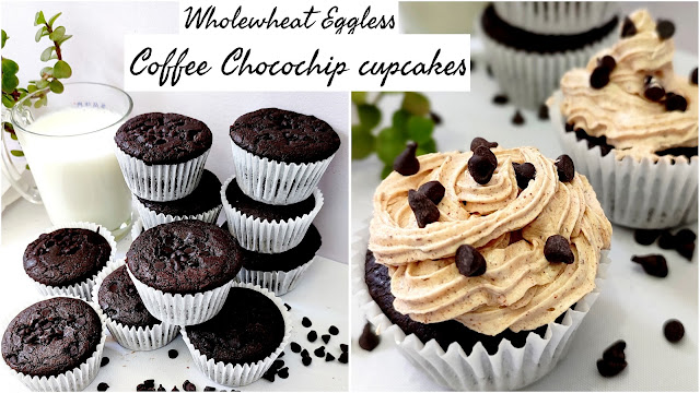 Eggless Coffee Cup Cakes| Eggless Coffee Choco Chips Cup Cakes | Coffee Cup Cakes without Eggs | Choco Chip Cup Cakes Recipe