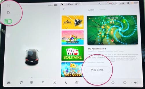 Tesla lets drivers play video games while driving