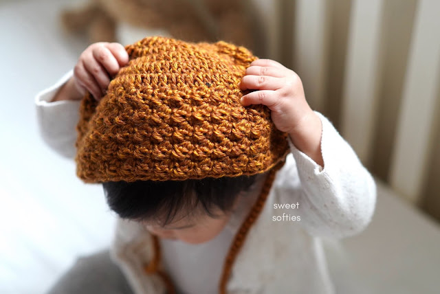 Crochet Bonnet with Ear Holes for Animal Dolls · Match Baby with