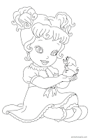 Baby Cinderella coloring page