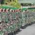 Ratusan Prajurit Serta PNS Kodim Pati Mengikuti Kegiatan Upacara Bendera Rutin Di Halaman Makodim