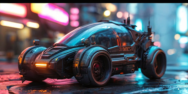 Modern Vehicle neon city light wallpaper 