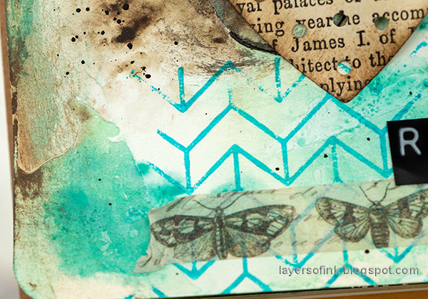 Layers of ink - Hearts Mixed Media Art Journal Page Tutorial by Anna-Karin Evaldsson.