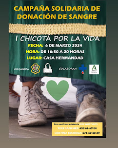 MIÉRCOLES 6 MARZO. CAMPAÑA SOLIDARIA DONACIÓN DE SANGRE I "CHICOTÁ POR LA VIDA"