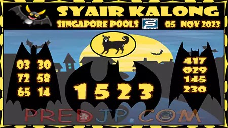 Prediksi Kalong SGP Hari Ini Jitu 05 November 2023