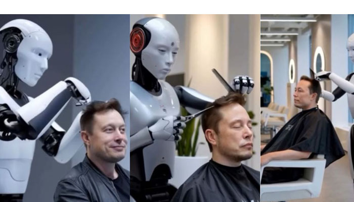 Video of Elon Musk getting a haircut from a 'robotic barber' goes viral
