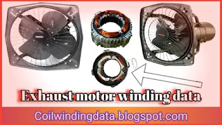 Exhaust fan coil winding data