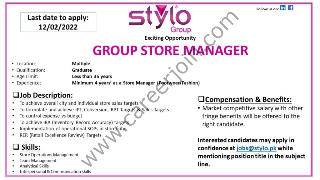 Jobs in Stylo Pvt Ltd