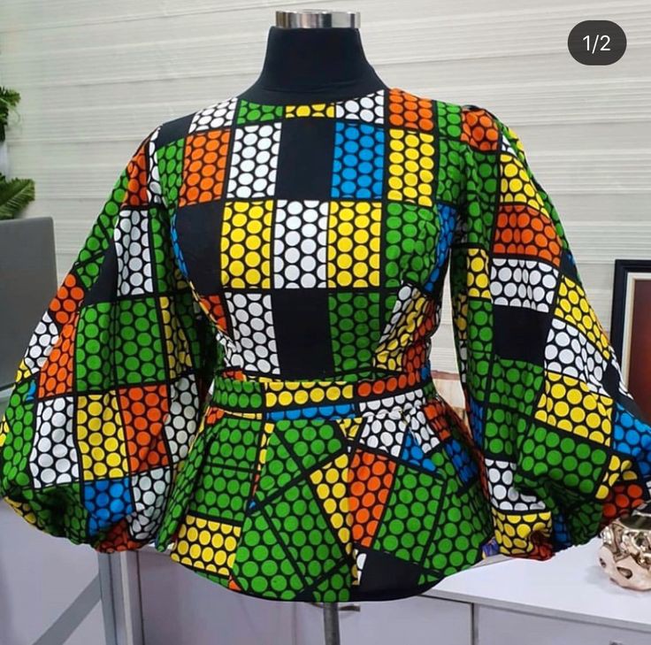 Ankara and Lace Blouse Designs For Wrappers And Skirts