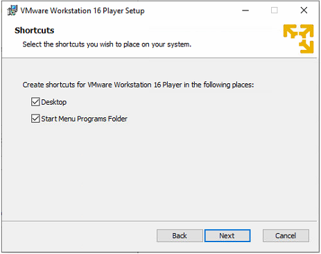 VMware workstation player installation